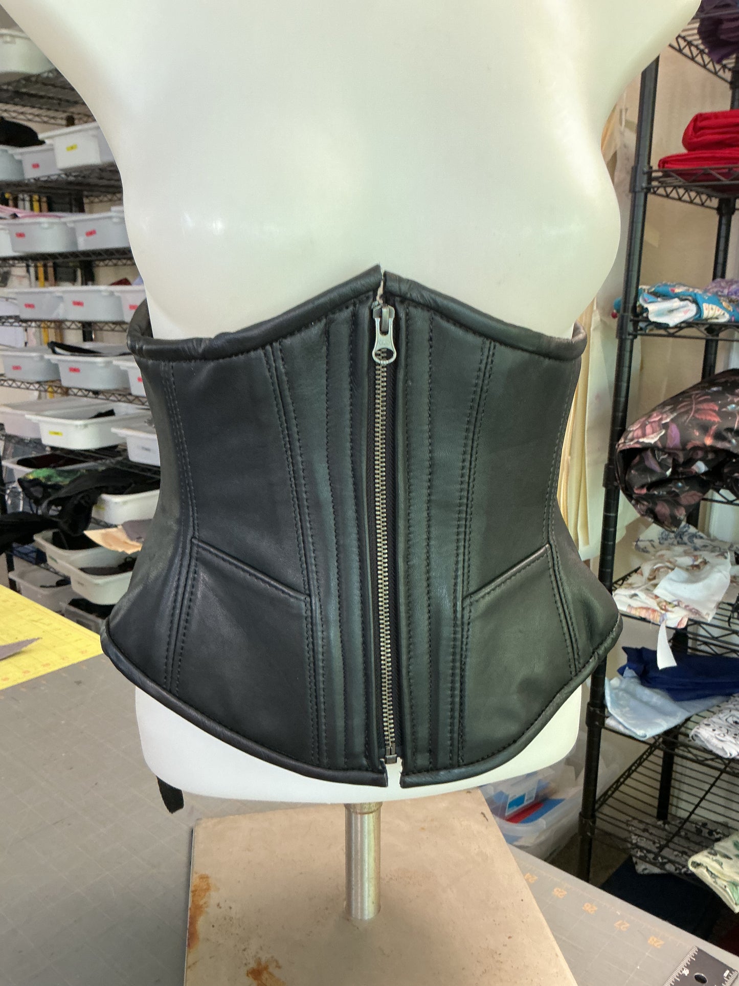Classic Black Leather Underbust