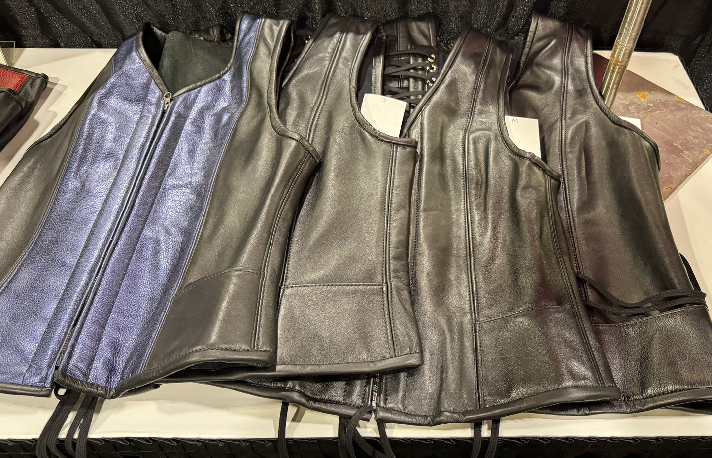 corseted leather vests