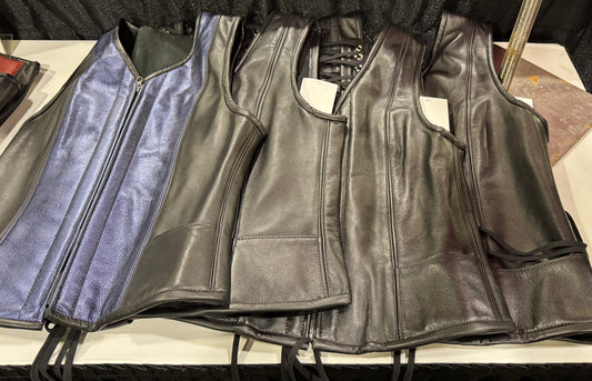 corseted leather vests