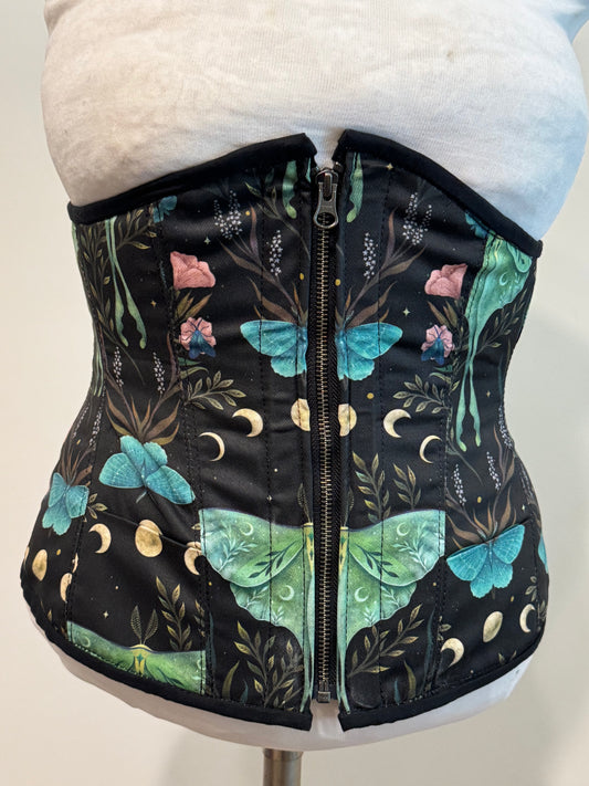 luna moth fabric underbust