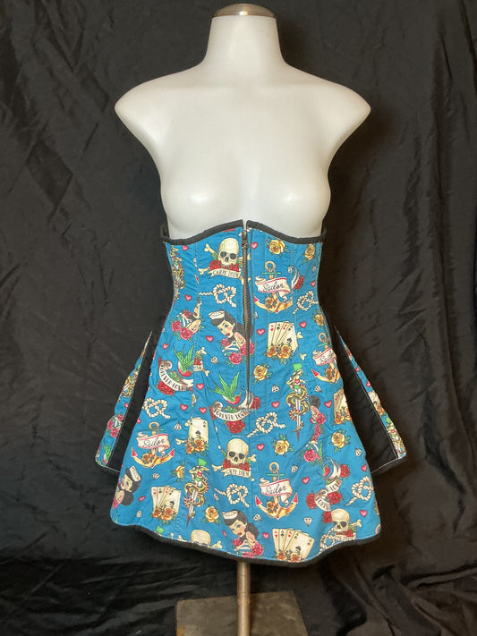 Vintage Tattoo Underbust Corset Dress